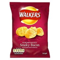 Walkers SMOKY BACON Crisps 32.5g - Best Before: 11.10.25